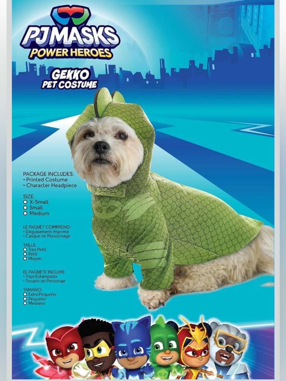 NWT PJ Mask Gekko Pet Costume S
